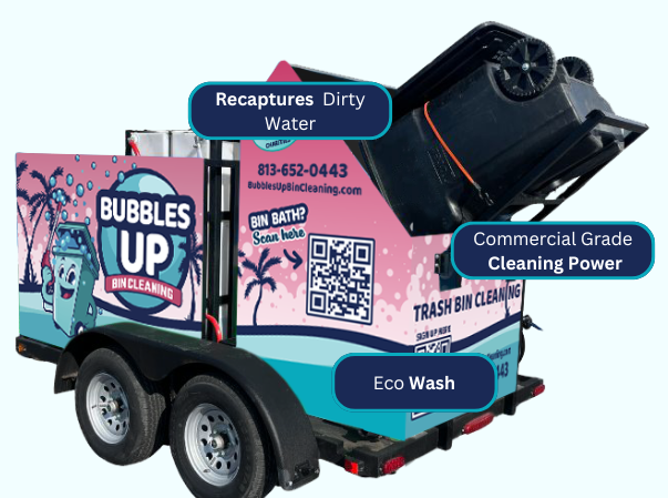 Bubbles Up Bin Cleaning truck in Wesley Chapel, FL