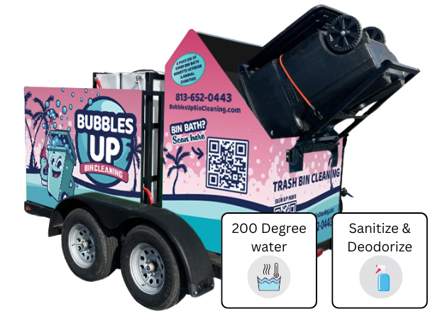 Bubbles Up Bin Cleaning truck in Wesley Chapel, FL